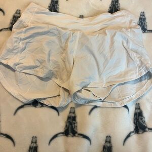 Lululemon white speed up shorts